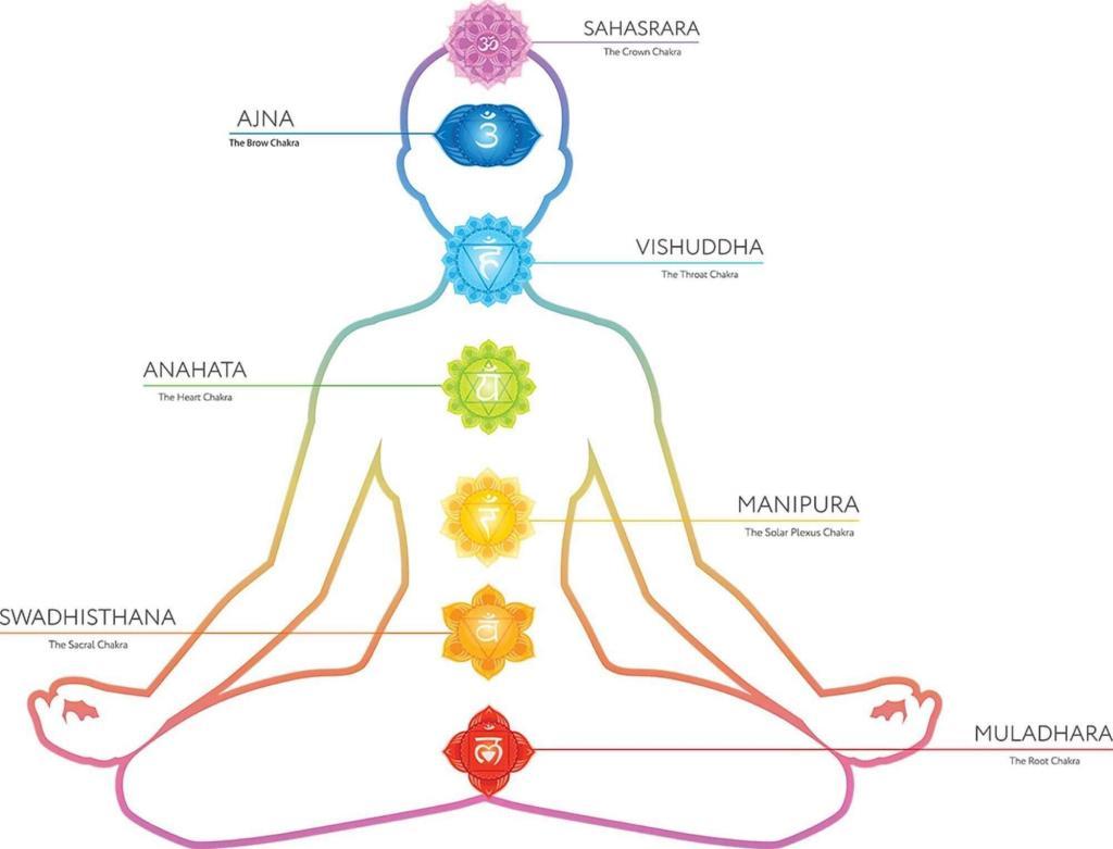 seven chakras for kundalini meditation- laya yoga