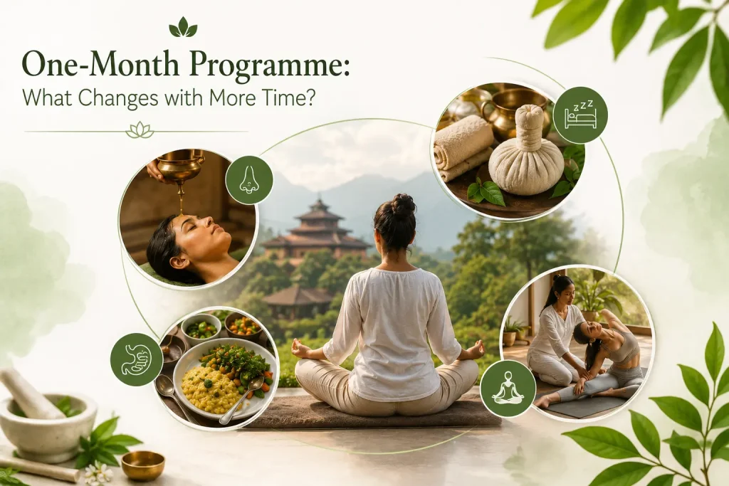2 Powerful Ayurveda And Yoga Detox Retreat In Nepal Options: 2-Week Vs 1-Month Program 1 one month program: ayurveda and yoga detox retreat in nepal