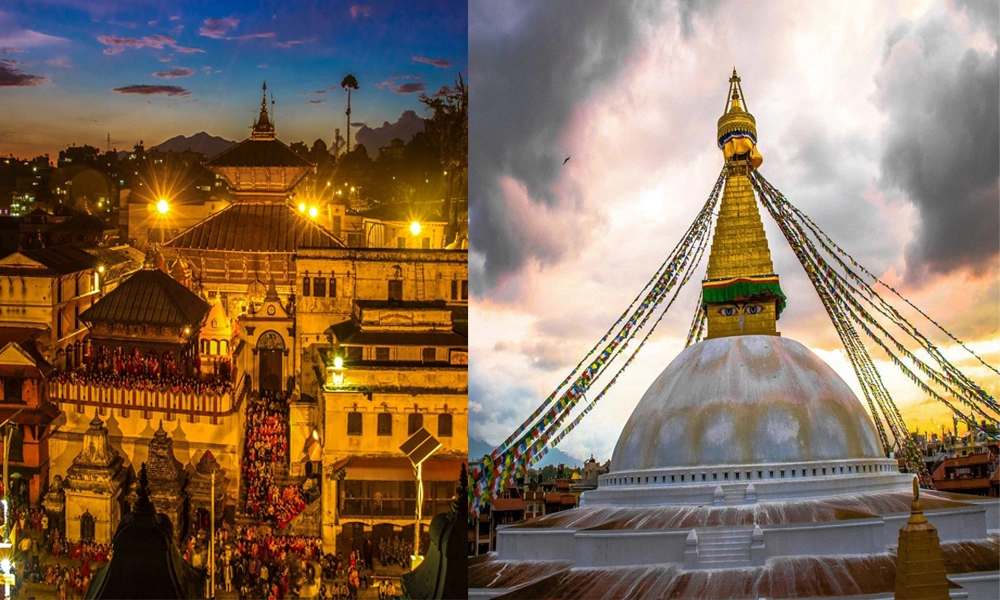 Visiting Pashupatinath Temple and Boudhanath Stupa